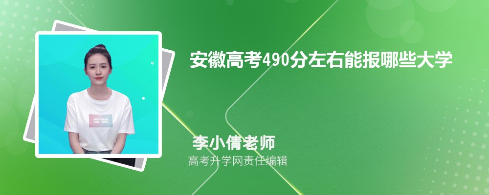 今年安徽高考490分左右能报哪些大学(公办类)